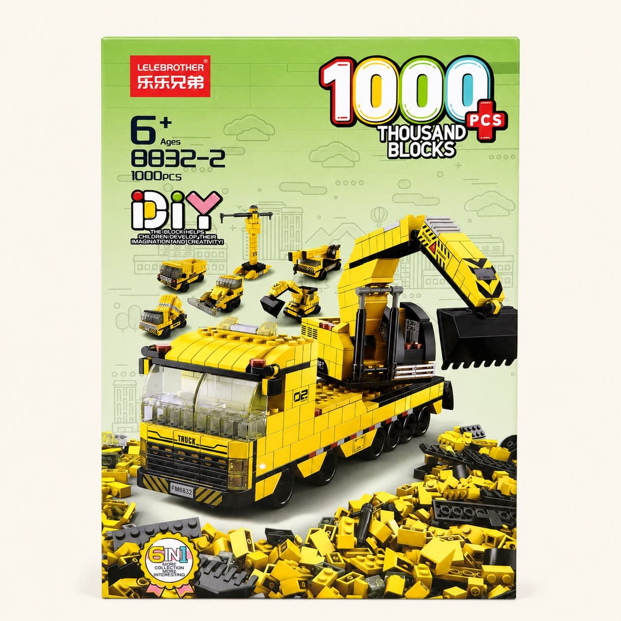 مكعبات تركيب شاحنة حفار – 1000 قطعة