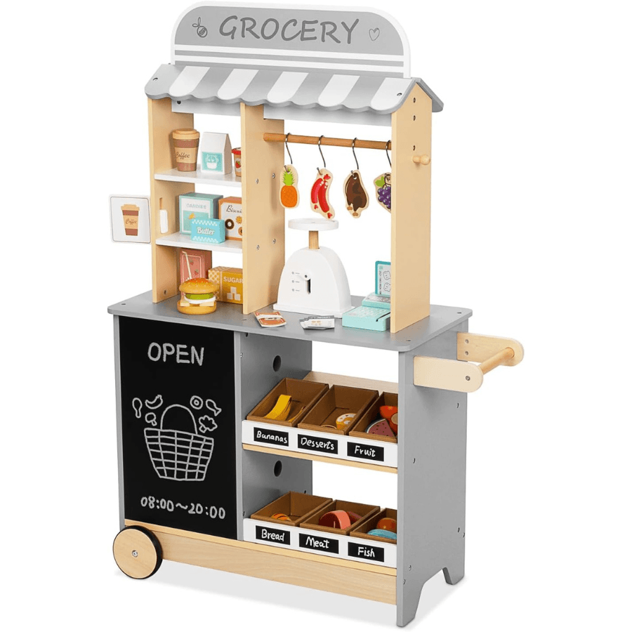 TOOKY TOY All-in-One Grocery Store Playset – توكي توي – متجر بقالة متكامل للعب التخيلي
